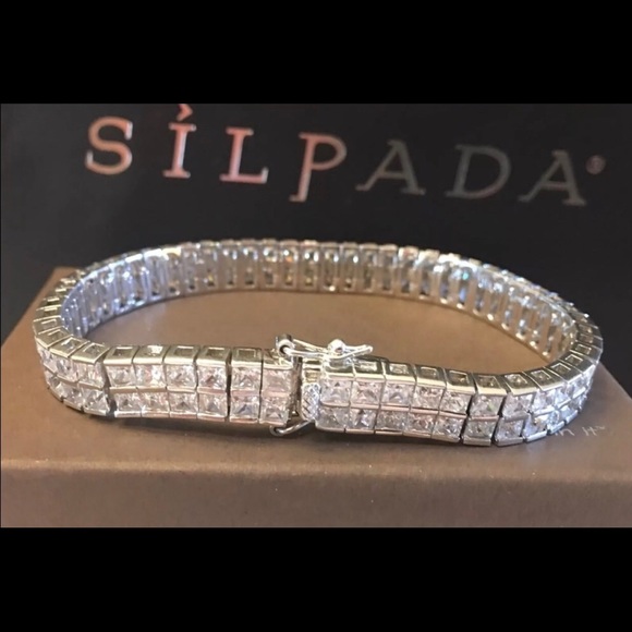Silpada B1390 Double Row CZ Bracelet - Picture 7 of 9